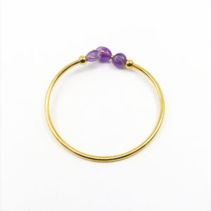 Amethyst-Gemstone-Bead-18K-Gold-Cuff-Bracelet