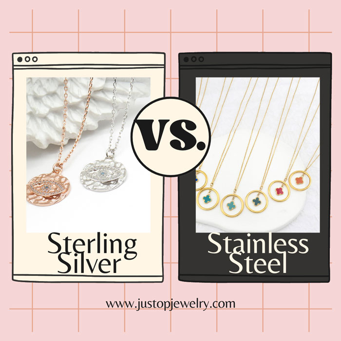 Justop Fashion Jewelry | Sterling Silver Vs. Stainless Steel Jewelry