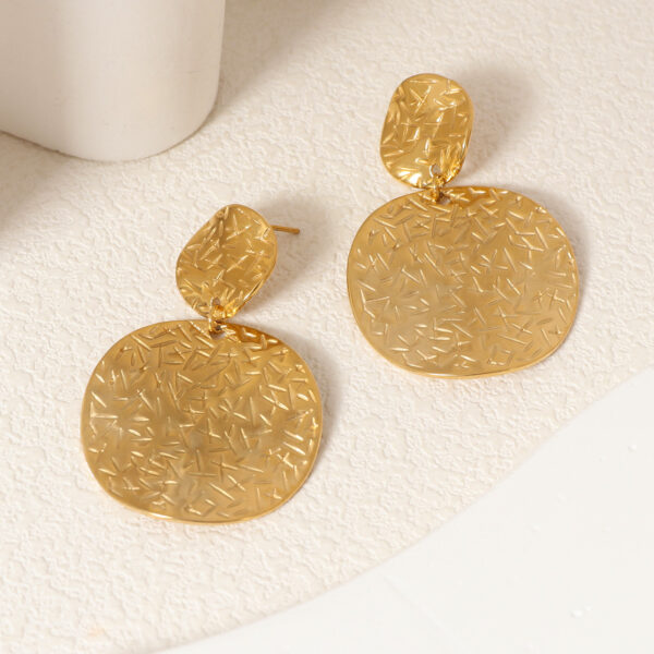 Double disc stud earring