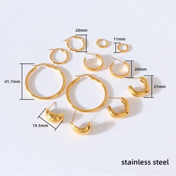 Classic and Modern Ladies Gold Hoop Earrings Collection