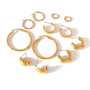 Classic and Modern Ladies Gold Hoop Earrings Collection