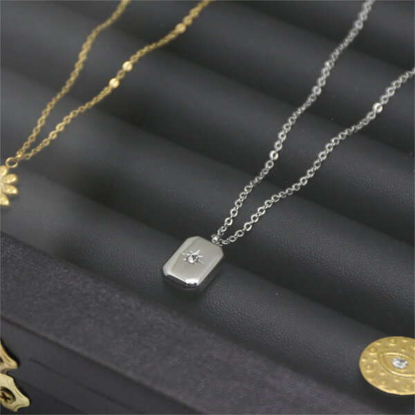 Modern Stainless Steel Pendant Necklaces for Fashion Enthusiasts