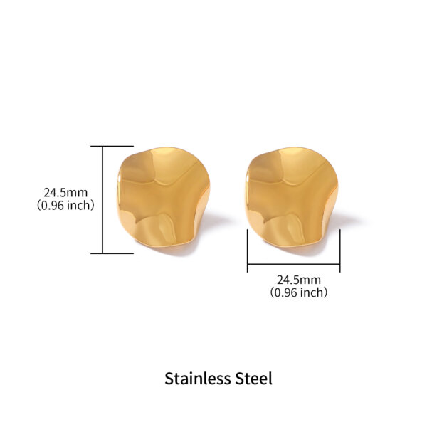 Minimalist Sculptural 18K Gold Plated Stainless Steel Earrings