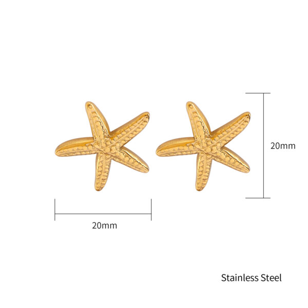 Ocean Inspired Elegance Gold Plated Starfish Stud Earrings