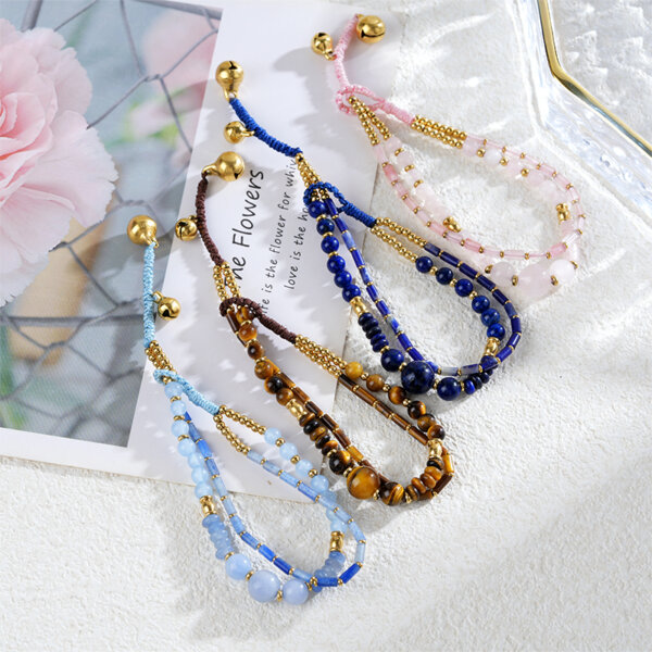Bohemian Double Layer Natural Stone Beaded Bracelet Collection