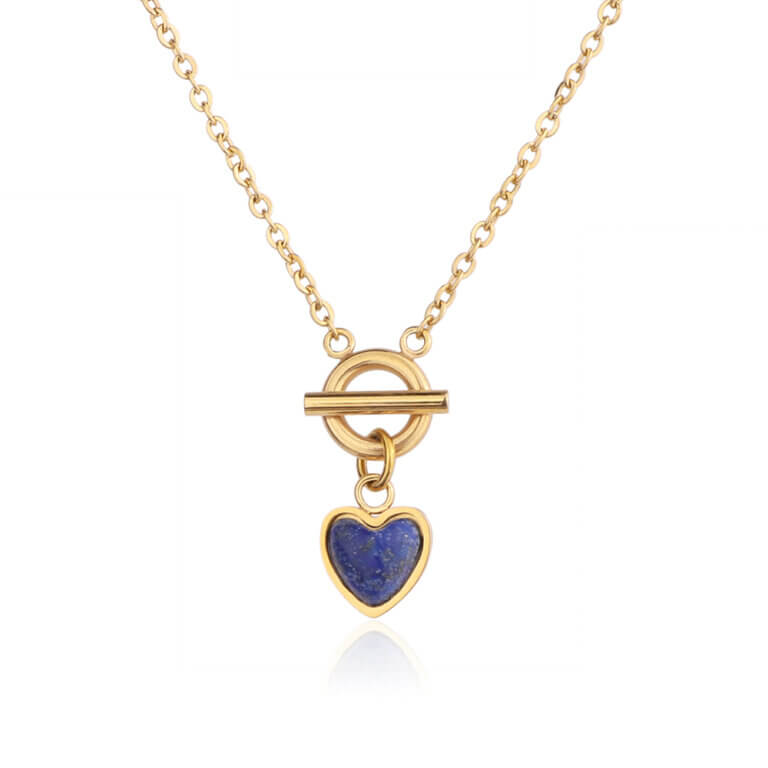 18K Gold Plated Heart Pendant Necklace main image 1
