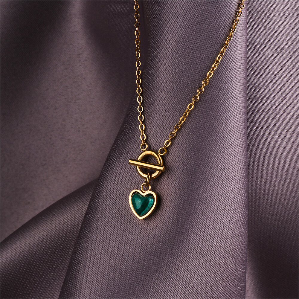 18K Gold Plated Heart Pendant Necklace