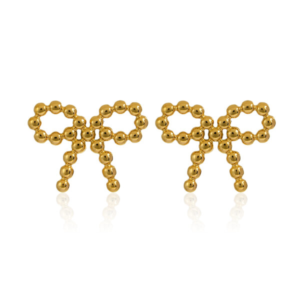 Modern Chic Gold Plated Stainless Steel Geometric Stud Earrings