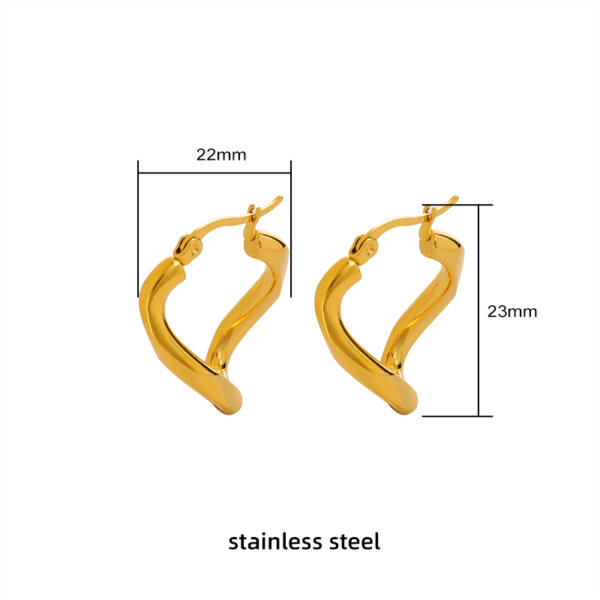 Geometric Shaped Earrings Collection in 18K Gold Plated Stainless Steel