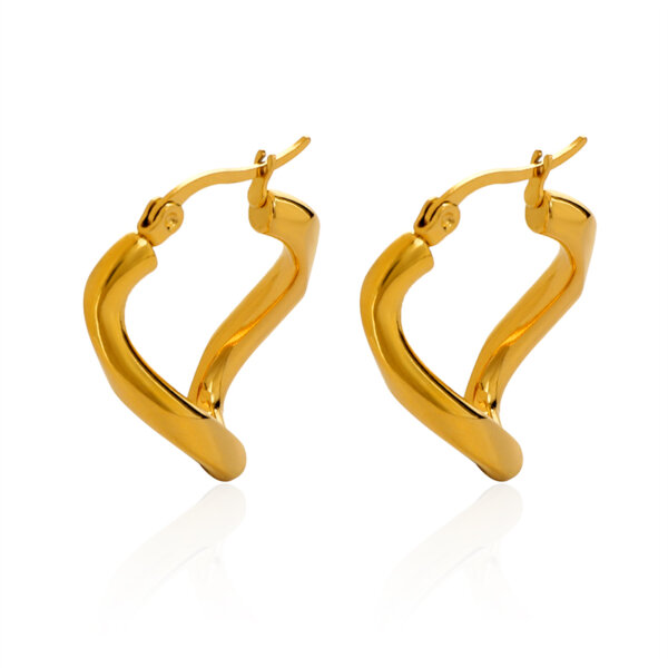 Geometric Shaped Earrings Collection in 18K Gold Plated Stainless Steel