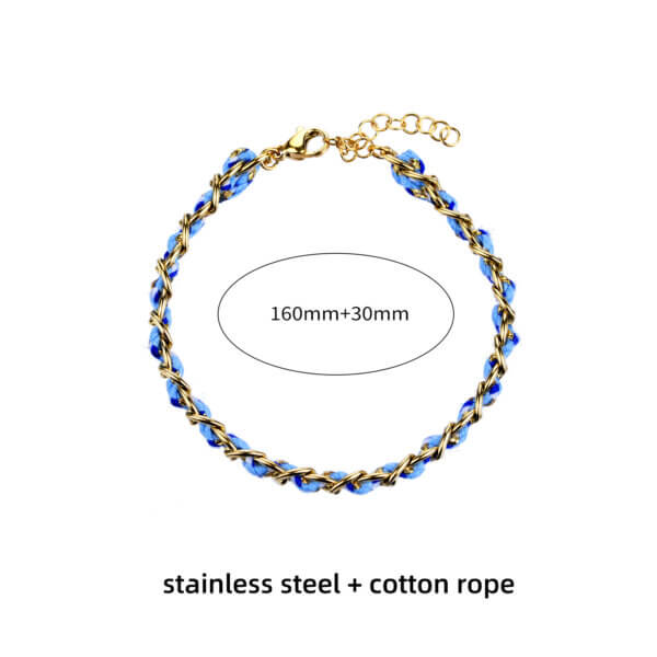 Boho Chic Colorful Handmade Braided 18K Gold Plated Bracelets