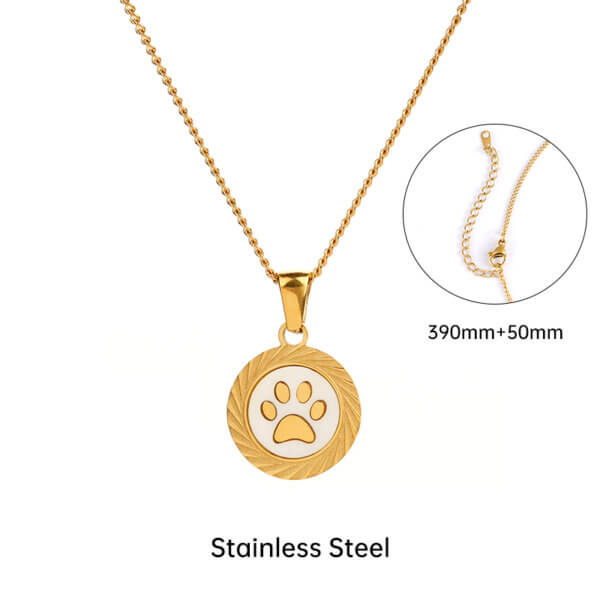 Elegant 18K Gold Plated Stainless Steel Shell Pendant Necklace