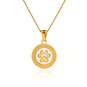 Elegant 18K Gold Plated Stainless Steel Shell Pendant Necklace