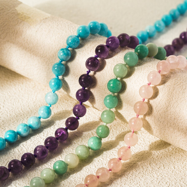 Timeless Beauty Natural Stone Beaded Necklace With Symbolic Meaning