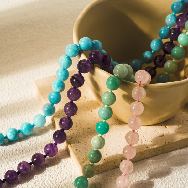 Timeless Beauty Natural Stone Beaded Necklace With Symbolic Meaning