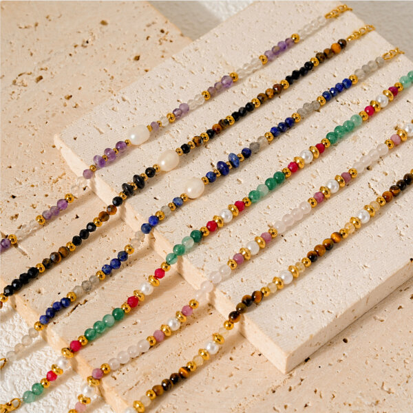 Boho Chic Colorful Bead Bracelet Collection With Pearl Accents