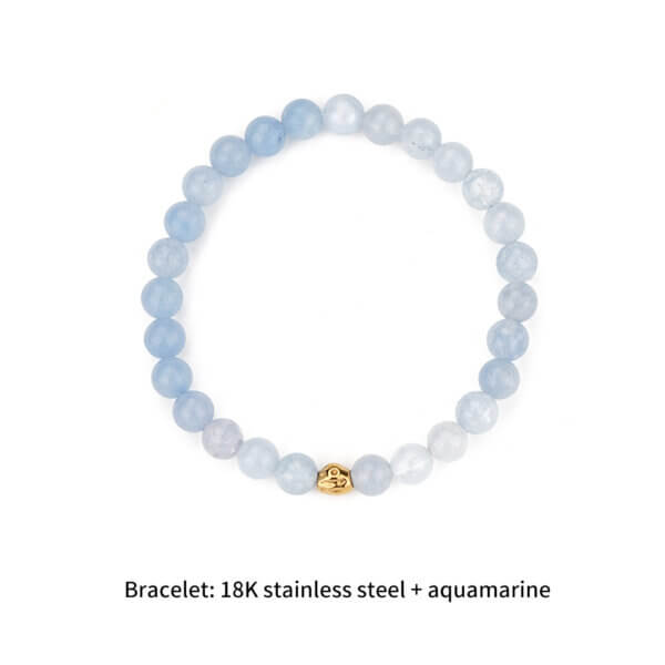 Natural Stone Beaded Bracelets Accented with Stainless Steel Beads