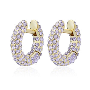 Statement Multicolor Cubic Zirconia Copper Hoop Earrings Collection