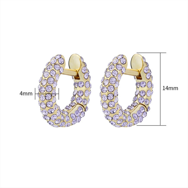 Statement Multicolor Cubic Zirconia Copper Hoop Earrings Collection