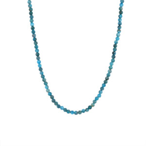 Dainty Boho Beaded Necklace with Stainless Steel Gold Plated Chain