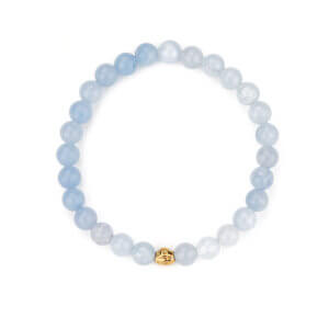 Natural Stone Beaded Bracelets Accented with Stainless Steel Beads