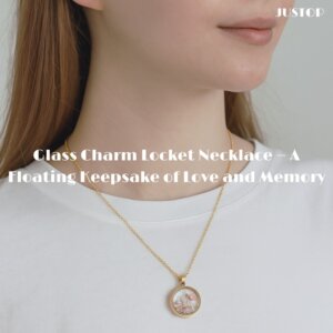 Justop Fashion Jewelry | Glass Charm Locket Necklace — A Floating Keepsake of Love and Memory Justop Fashion Jewelry | Glass Charm Locket Necklace — A Floating Keepsake of Love and Memory