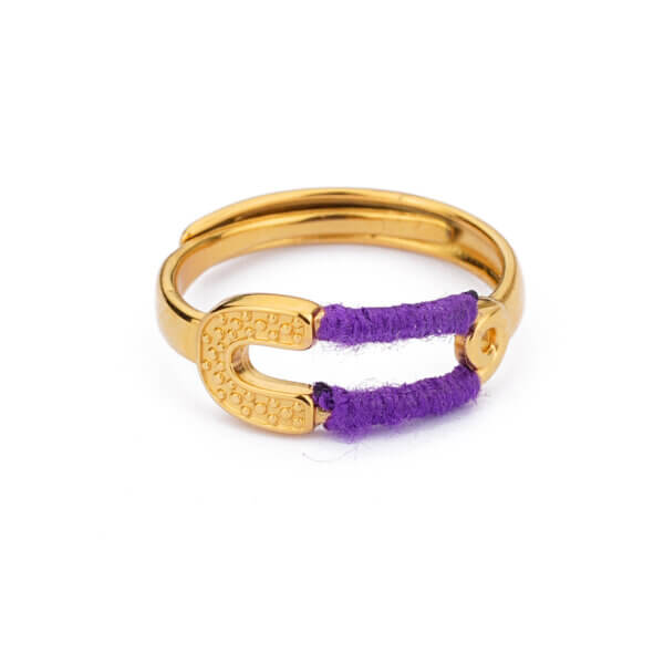 Handcrafted 18K Gold Plated Stainless Steel Thread Wrapped Rings ...
