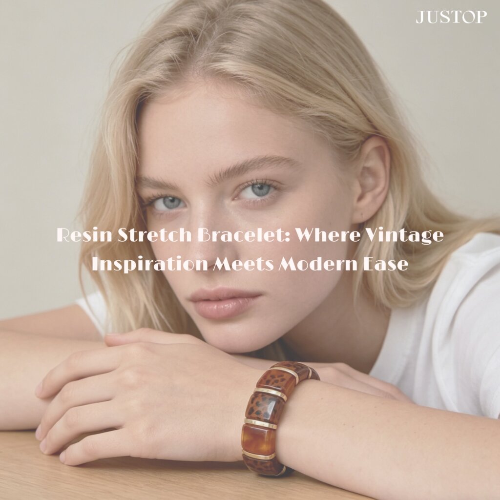 Justop Fashion Jewelry | Resin Stretch Bracelet: Where Vintage Inspiration Meets Modern Ease Resin Stretch Bracelet: Where Vintage Inspiration Meets Modern Ease