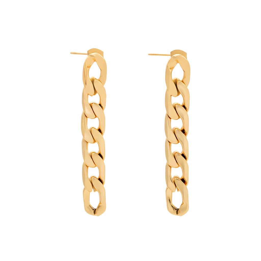 Justop Fashion Jewelry | Contemporary Long Chain Earrings Collection in 18K Gold Plated