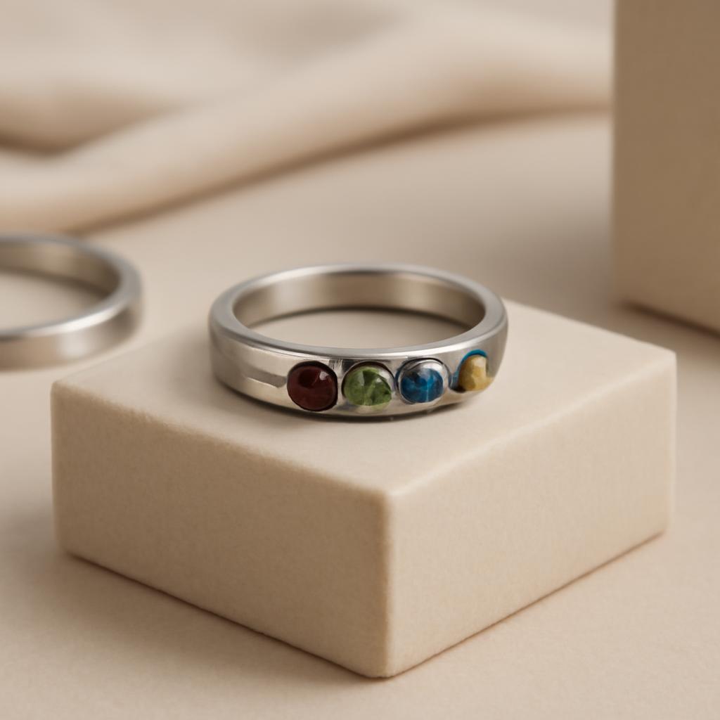 Justop Fashion Jewelry | Stainless Steel Mothers Rings: Personalized Elegance for Every Family Stainless Steel Mothers Rings: Personalized Elegance for Every Family
