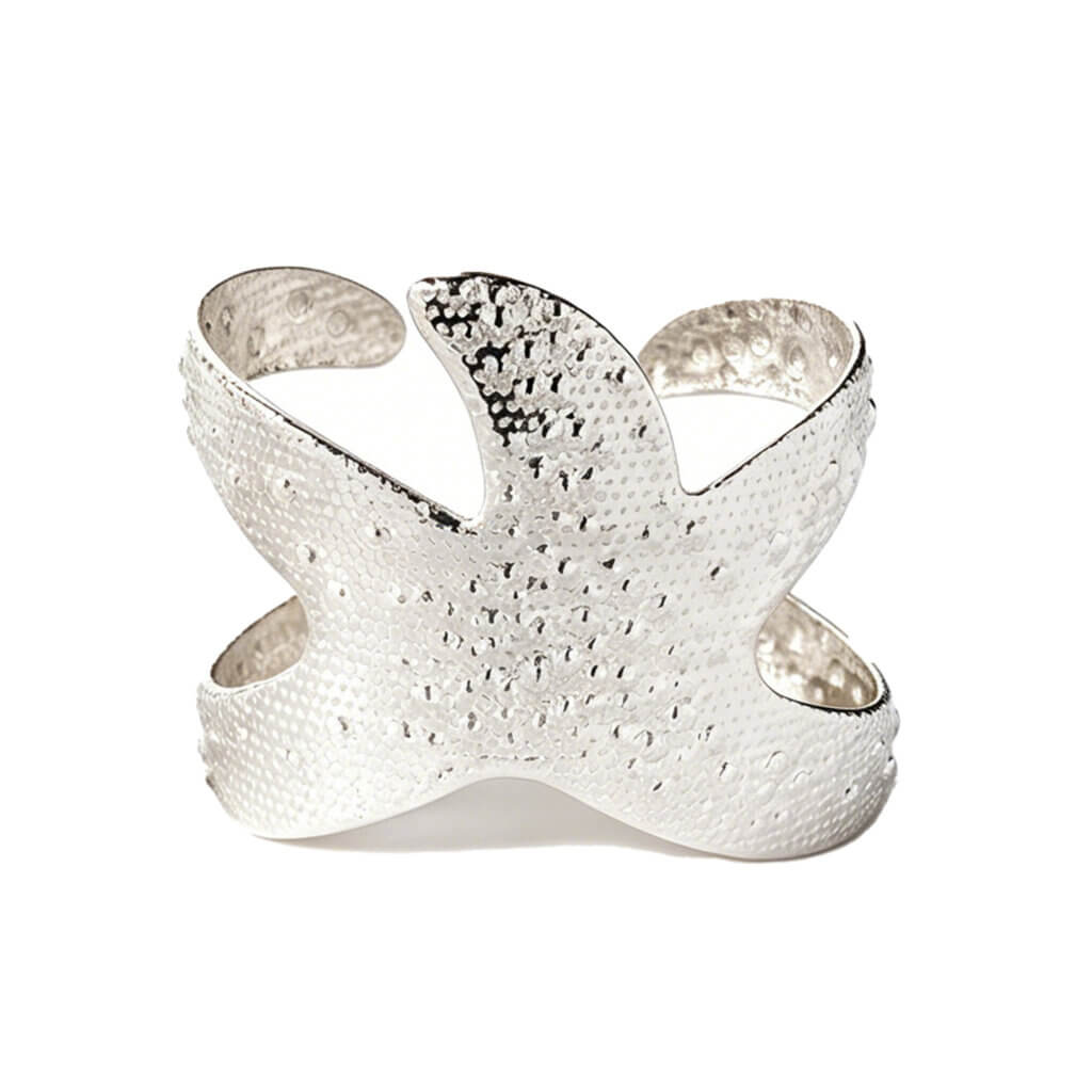 Ocean Inspired Stainless Steel Starfish Cuff Bracelet Collection