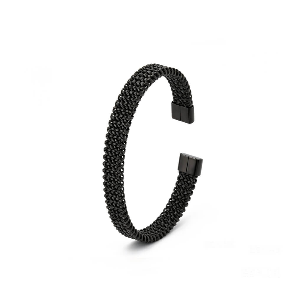 Stylish Mesh Cuff Bracelet in Stainless Steel for Men and Women