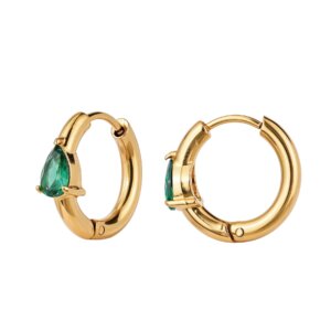 cubic zirconia hoop earrings