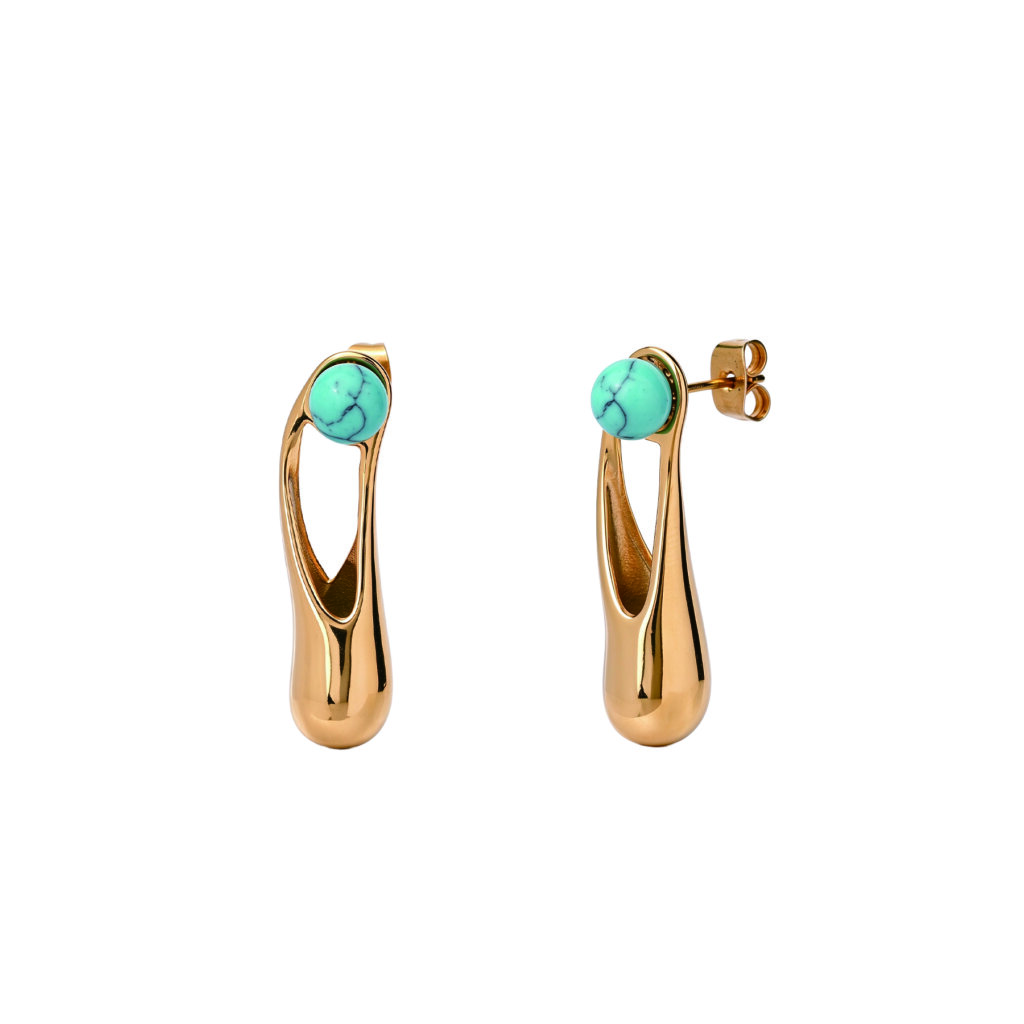 gold plated teardrop earrings