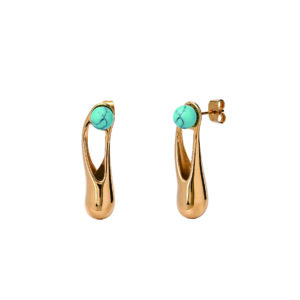 gold plated teardrop earrings
